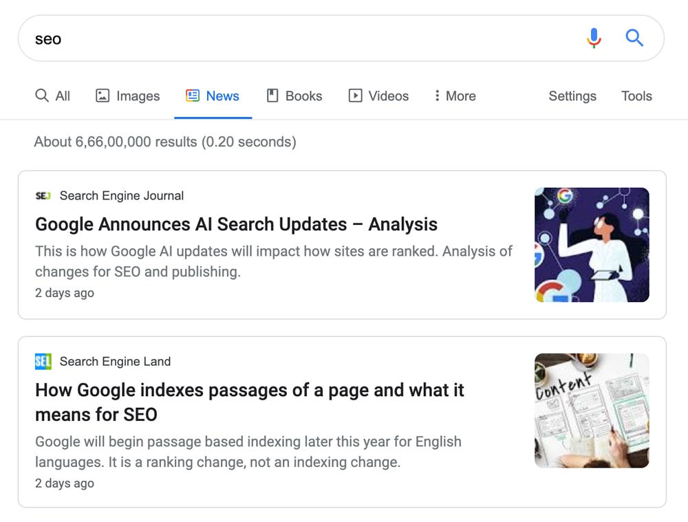 Plan du site Google Actualités pour l'envoi de sites Web sur Google Actualités