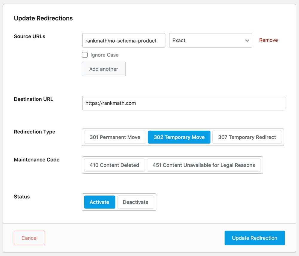 Gestionnaire de redirection avancé