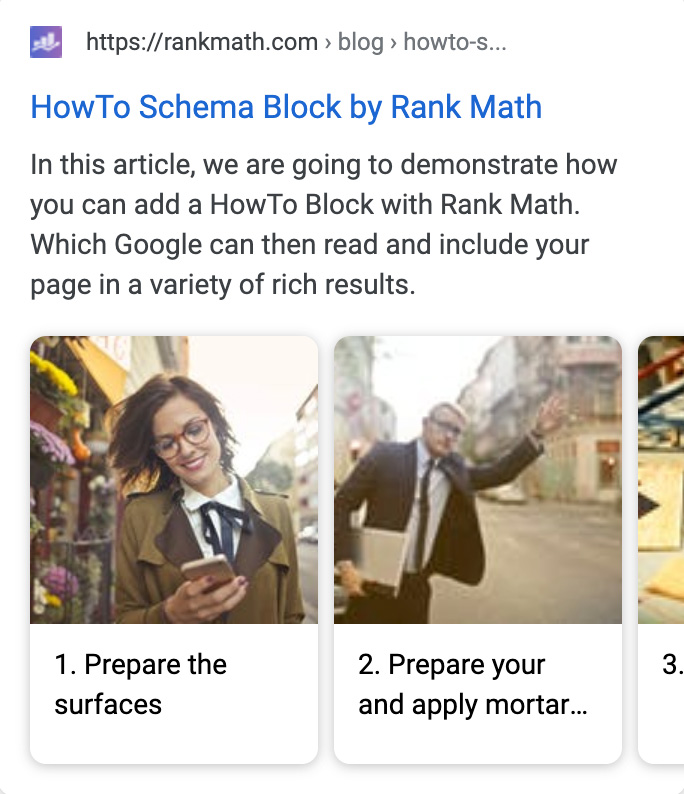 HowTo Schema Block