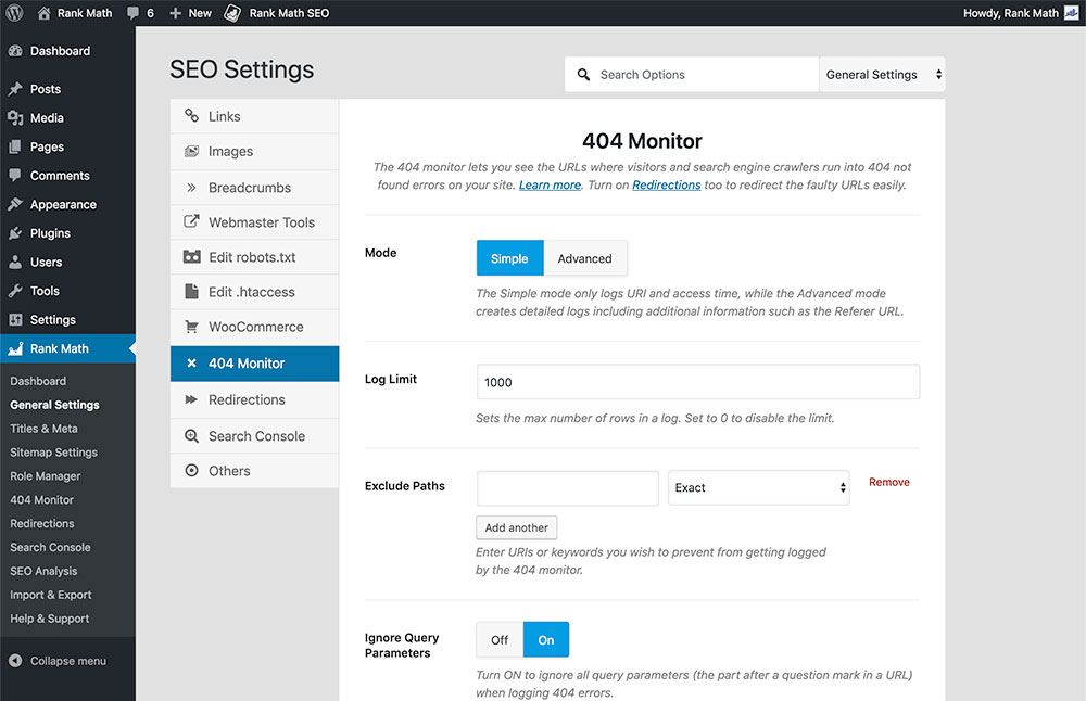 Control total sobre la configuración del complemento