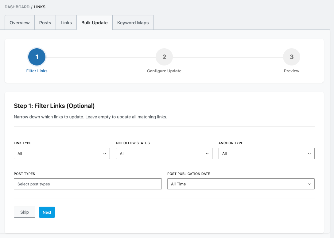 Bulk Link Update Tool