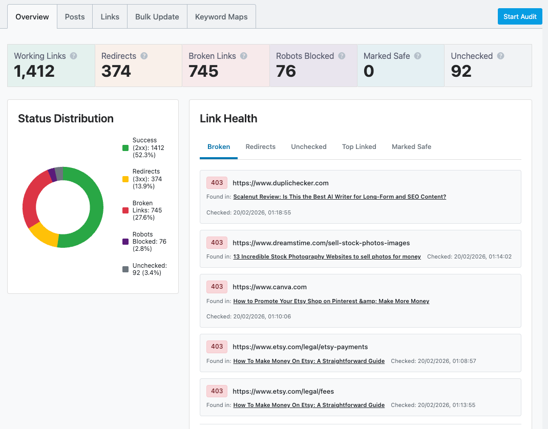 Monitor Link Health with Automatic Link Audits