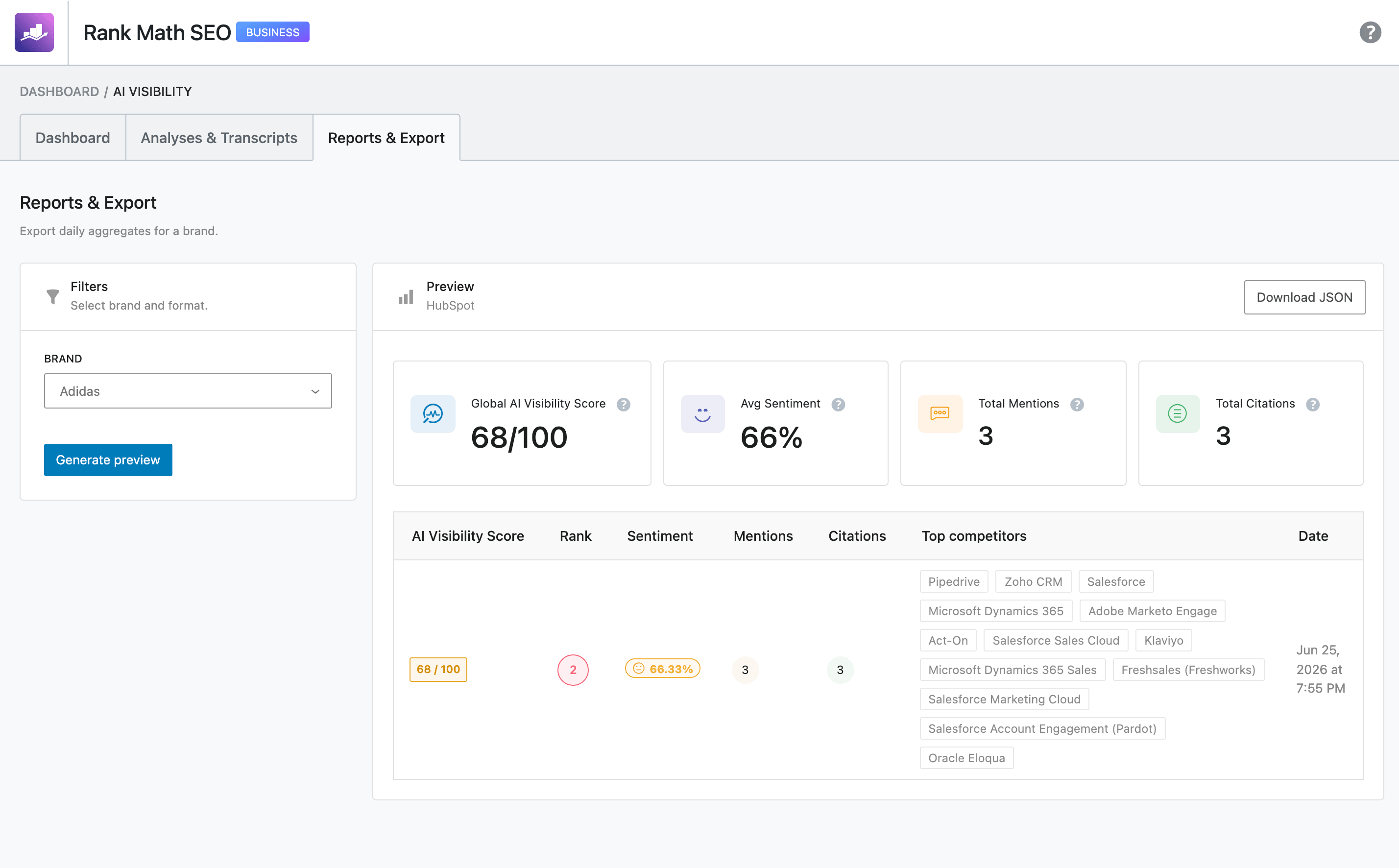 Export Your Data