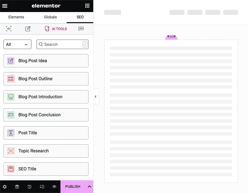 Intégration transparente avec Elementor