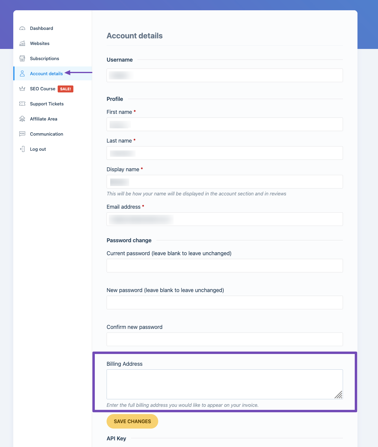 Billing Address
