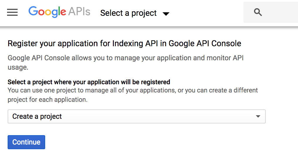 indexing api