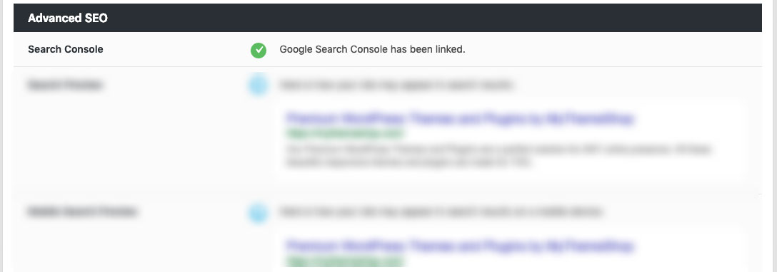 search console check in rank math SEO audit