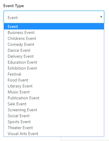 all supported event types