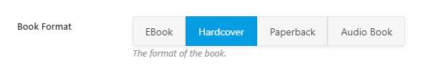book format options