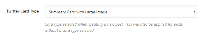configure twitter card type