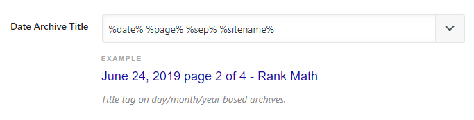 date archive title format