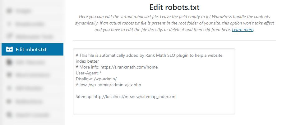 edit robots txt file