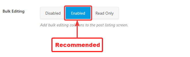 enable bulk editing for posts