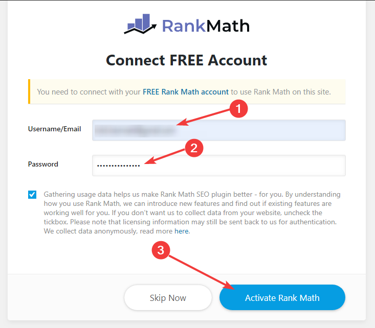 enter-rank-math-credentials-for-activation