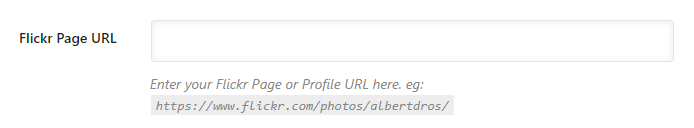 enter your flickr page url