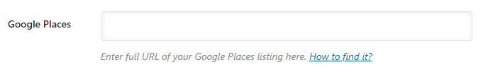 enter your google places url