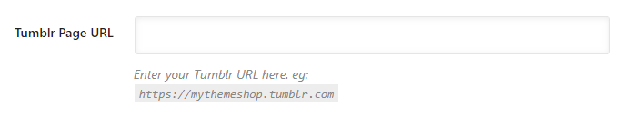 enter your tumblr page url