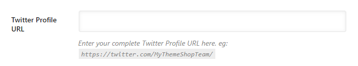 enter your twitter profile url