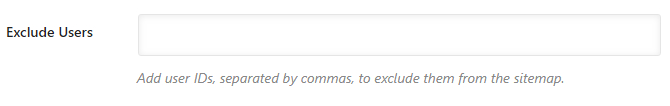 exclude users from sitemap