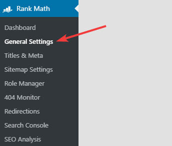 general settings in rank math