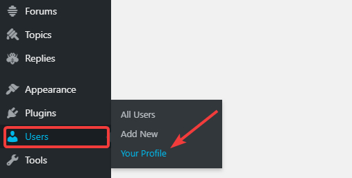 go to your user profile