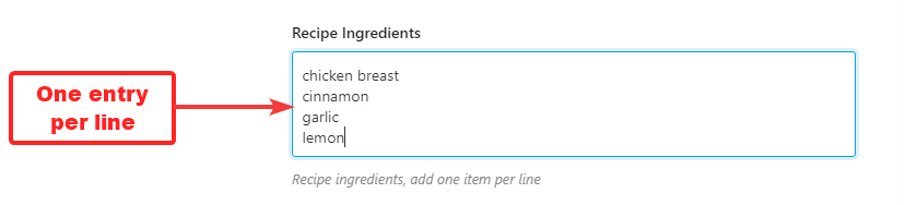 how to add recipe ingredients