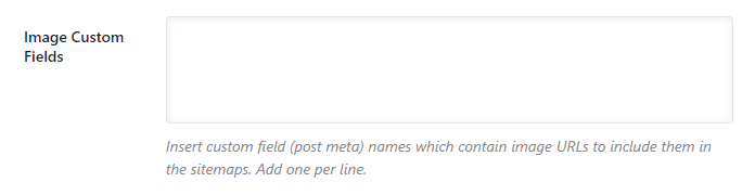 image custom fields in products sitemap