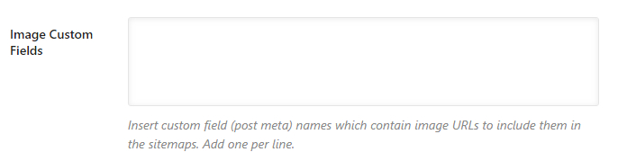 image custom fields in topic sitemaps