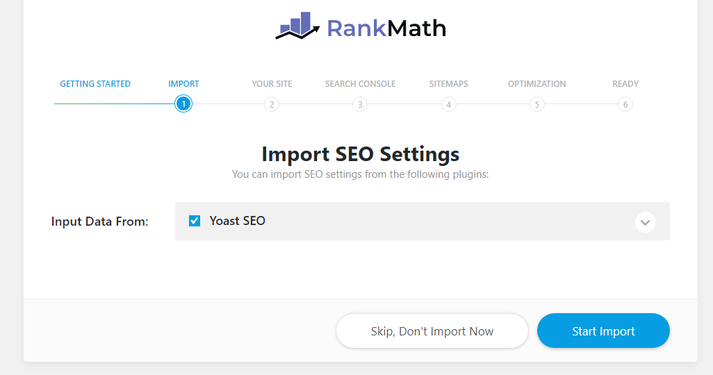 import seo settings from other plugins
