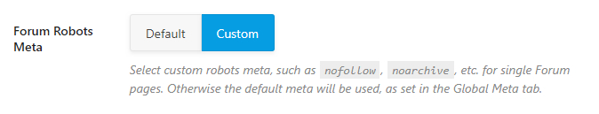 meta robots for forums