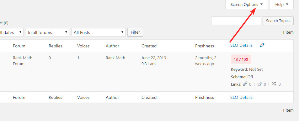 Bulk Editing Options in the Rank Math SEO Plugin