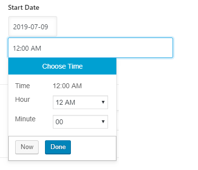 pick event start time