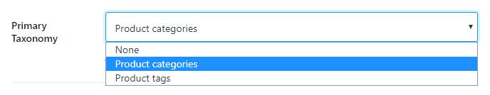 primary taxonomy for products