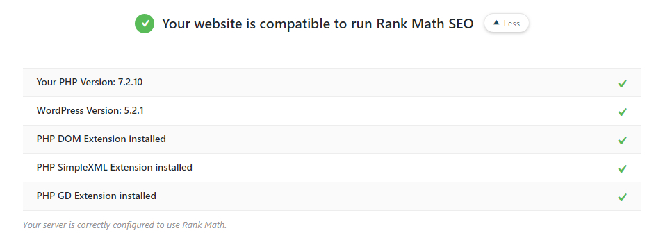 rank math compatibility check