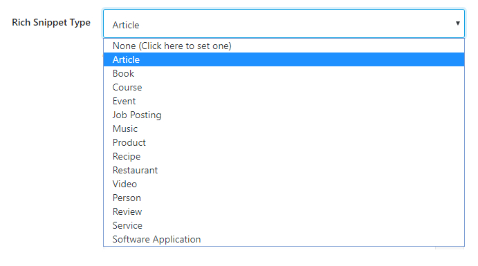 rich snippet type for topics