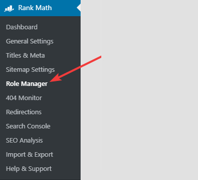 role manager in rank math