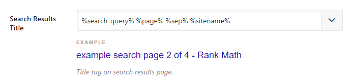 search results title format