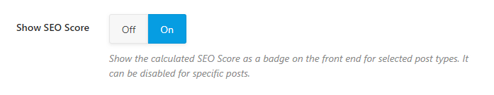 show seo score