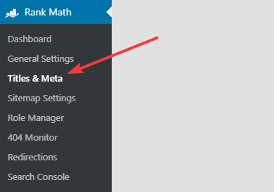 titles and meta settings in rank math