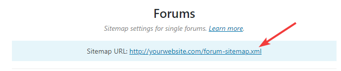 url for forums sitemap