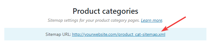 url for product categories sitemap