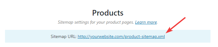 url for products sitemap