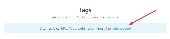 url for tags sitemap