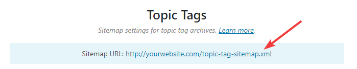 url for topic tags sitemap