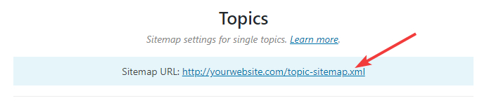 url of topic sitemap