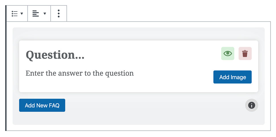 Basic View of FAQ Block In Rank Math