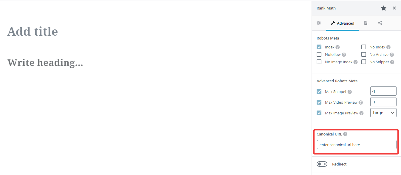 Configure Canonical Url In Rank Math