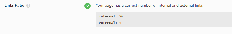 Links Ration Test In Rank Math