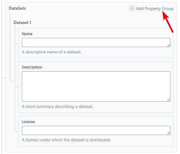 Add Property Group For Dataset Schema