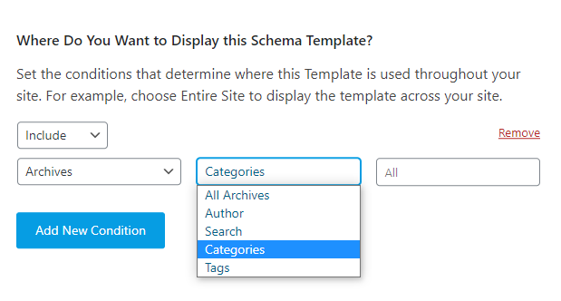 All Filtering Options For Display Conditions